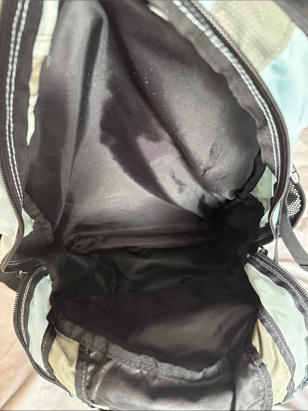 Eddie Bauer Light Blue and Black Backpack with Gray Accents